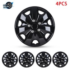 Replacement Set Of 4 14 Black Lacquer Snap-on Full Hubcaps Wheel Covers R14