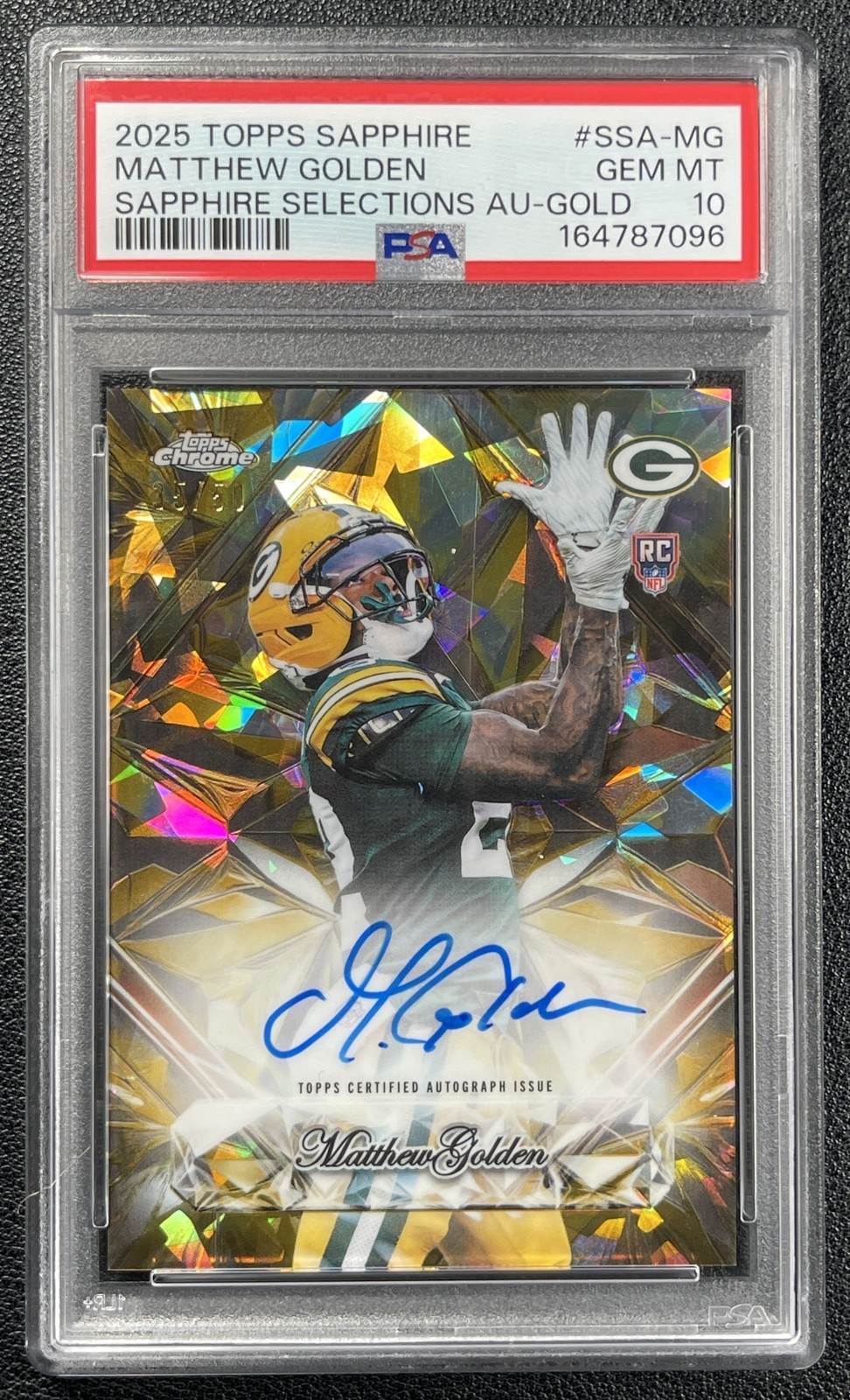 Matthew Golden Topps Chrome Sapphire Edition Sapphire Selections Autographs #SSAMG Gold