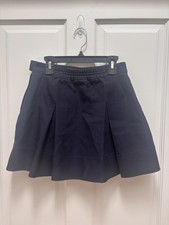 Dennis Girls Pleated School Uniform Skirt Size 10 Navy Blue