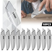 10pc Lock Foldable Retractable Blade Utility Knife 3 Position Retractable Blade