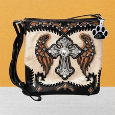 Western Purses Women Crossbody Bag Cross Country Cowgirl Carry Conceal Tooled