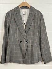 Rachel Zoe Women  s Plaid Blazer Jacket Size Small New With Tags