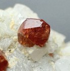 Small Spessartite Garnet & Feldspar Crystal Natural Gemstone Cluster Matrix Gift — photo 3