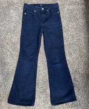 Gap Youth/Kids Dark Wash Denim Jeans 70s Flare Leg Size 12
