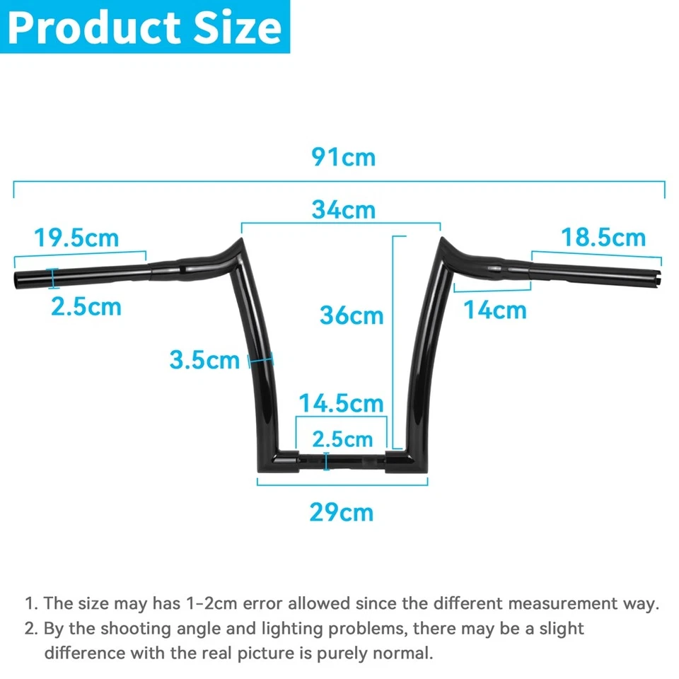 14'' Rise Ape Hanger Handlebar Drag Bar Fit For Honda GoldWing GL1800 Foto 3 de 4