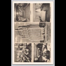 Antique Postcard Hotel Piccadilly New York City Architecture