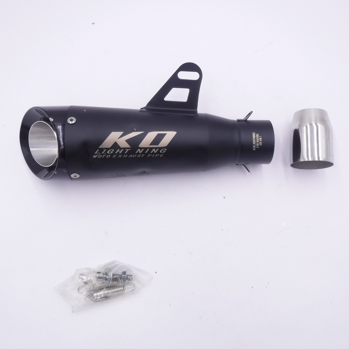 KO LIGHTNING Moto Exaust Pipe スリップオンマフラー KO Lightning Universal 51mm Racing Only Slip On Moto Exhaust Pipe