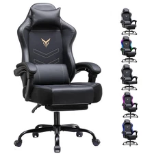 Gaming Chair with Foot Rest, PC Computer Game Chair for Adults, Ergonomic Hig...