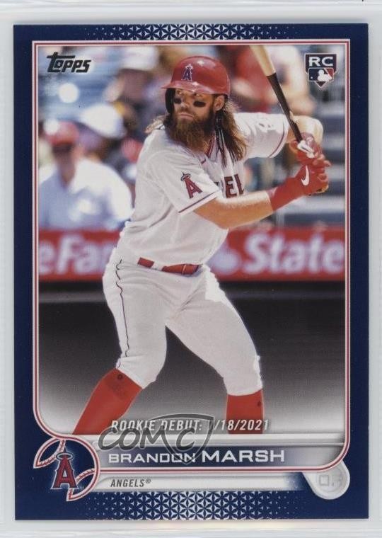 2022 Topps Update Rookie Debut Royal Blue Brandon Marsh #US35 Rookie RC 1l67