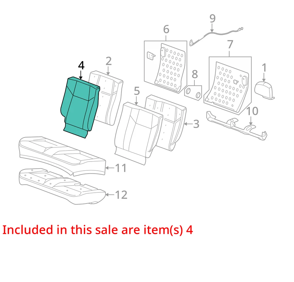 SE ADAPTA A PONTIAC G5 2007-2009 CUBIERTA ASM R/ASIENTO BK CUSH * 20850406 - NUEVO OEM Foto 2 de 3