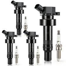 4 Ignition Coil Iridium Spark Plug for Hyundai Accent/Kia Soul 1.6L UF652