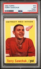1959 TOPPS #42 TERRY SAWCHUK PSA 7 MC