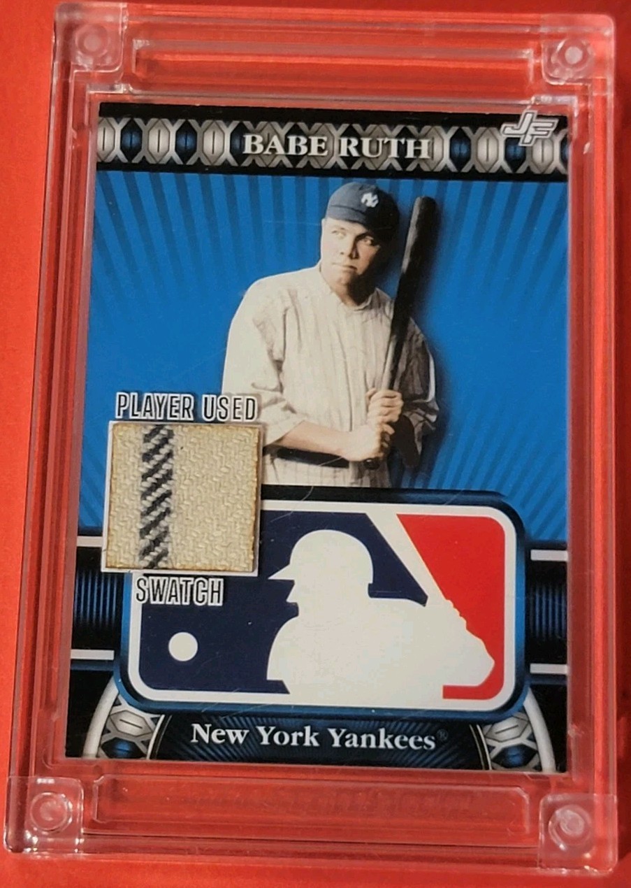 Babe Ruth WORN PANTS PIECE Exhibition 1940-41 & 2010 TOPPS MLB LOGOMAN Card
