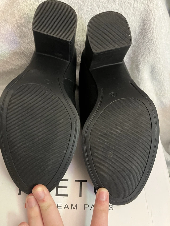 Botas de tacón grueso negras Dream Pairs para mujer talla 8 Foto 4 de 4