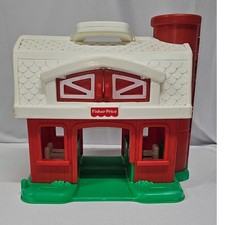 Vintage Fisher-Price Little People Animal Sounds Farm Red Barn 77973 Folding Toy