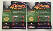2 4 Four Yards More 1" HYBRID Golf Tees 6 Pack PURPLE 12 TEES TOTAL