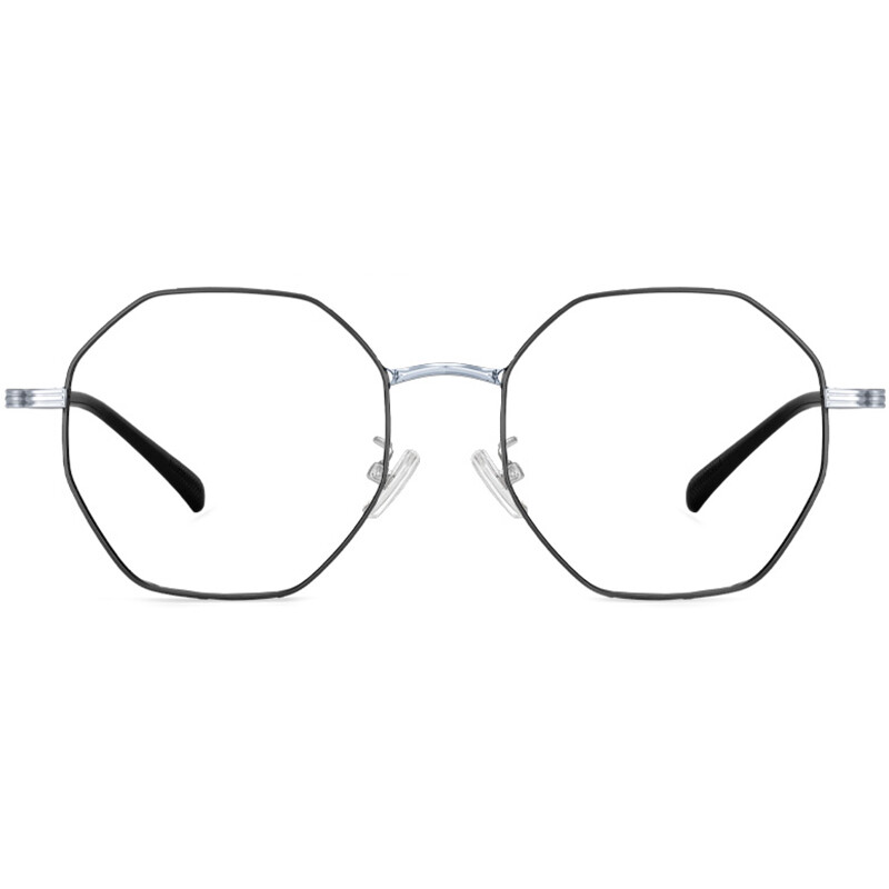 Oversized Hexagon Glasses Metal Eyeglass Frame groß  display picture 2