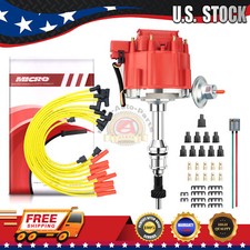 Red Hei Ignition Distributor Spark Plug Wires For Ford Small Block 260 289 302
