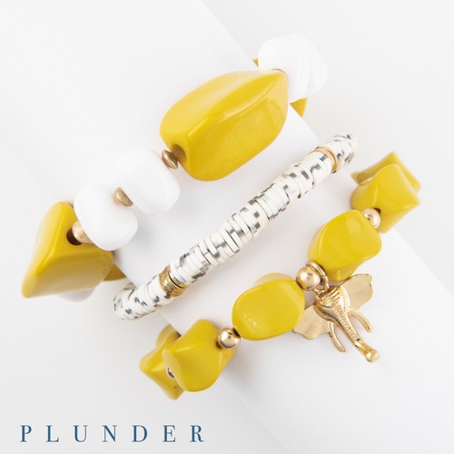 Plunder Design Armband "HONEY" - NEU! Rentner! 3er Set - Chartreuse! - Bild 1 von 3