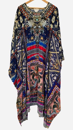 Camilla Kaftan One Size Stitch of Time Split Sleeve Maxi Flowy Resort Designer - Picture 4 of 10