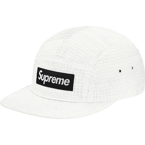 Casquette de camp Supreme réfléchissante Ripstop blanche