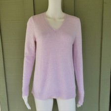 ANN TAYLOR Pale Pink Cotton Blend Sweater MP Medium Petite