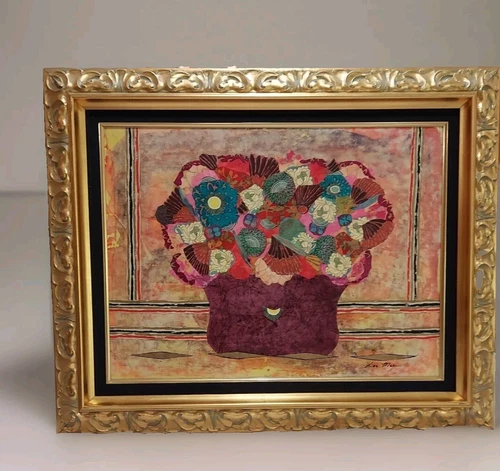 "Andean Spring Bouquet" by Lisa Mee Original Mixed Media on Canvas Signed 