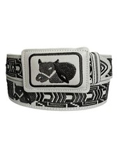 Cinto Vaquero Piteado Con Toro Western Cowboy Rodeo Belt With Bull