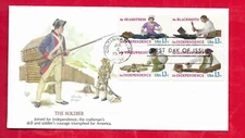 1977 "Skilled Hands" FDC  Block of 4 Stamps  (Scott's #s 1717 to 1720)    T-120