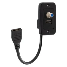 RecPro RV Cable TV Hookup Coaxial Cable Connector and HDMI Wall Plate