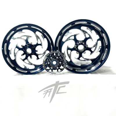 NINJA STOCK SIZE MISTY MIDNIGHT SHREDDER WHEELS 06-11 KAWASAKI