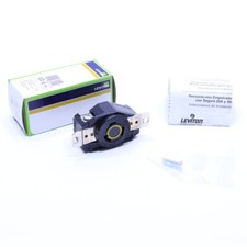 NEW LEVITON 2310 20A 125 BLACK SINGLE LOCK RECEPTACLE