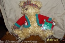 Hallmark Merrily Bear Holiday Bear Christmas Plush Snowman Jacket 10" With Tag