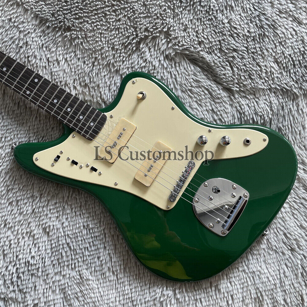 Metallic Green Jazzmaster Electric Guitar 2P90 Pickups Chrome Hardware Fast Ship