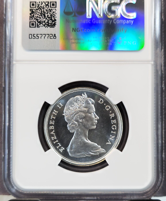 1965 CANADA SILVER 50 CENTS COAT OF ARMS NGC PL 67 CAMEO RARE HIGH