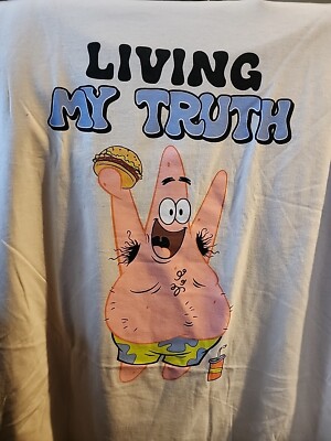 Living My Truth Patrick SpongeBob T-Shirt Size 2XL New With Tags