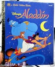 Disney Aladdin Little Golden Book LGB 1992 Cartoon Story book 1st print
