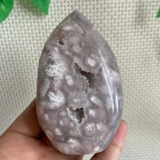 342g Druzy Pink Amethyst Stone Freeform Point Quartz Crystal Specimen Healing