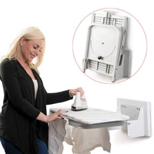 Wall Mount Ironing Table 180?? Swivel Foldable Space Saving Ironing Board White