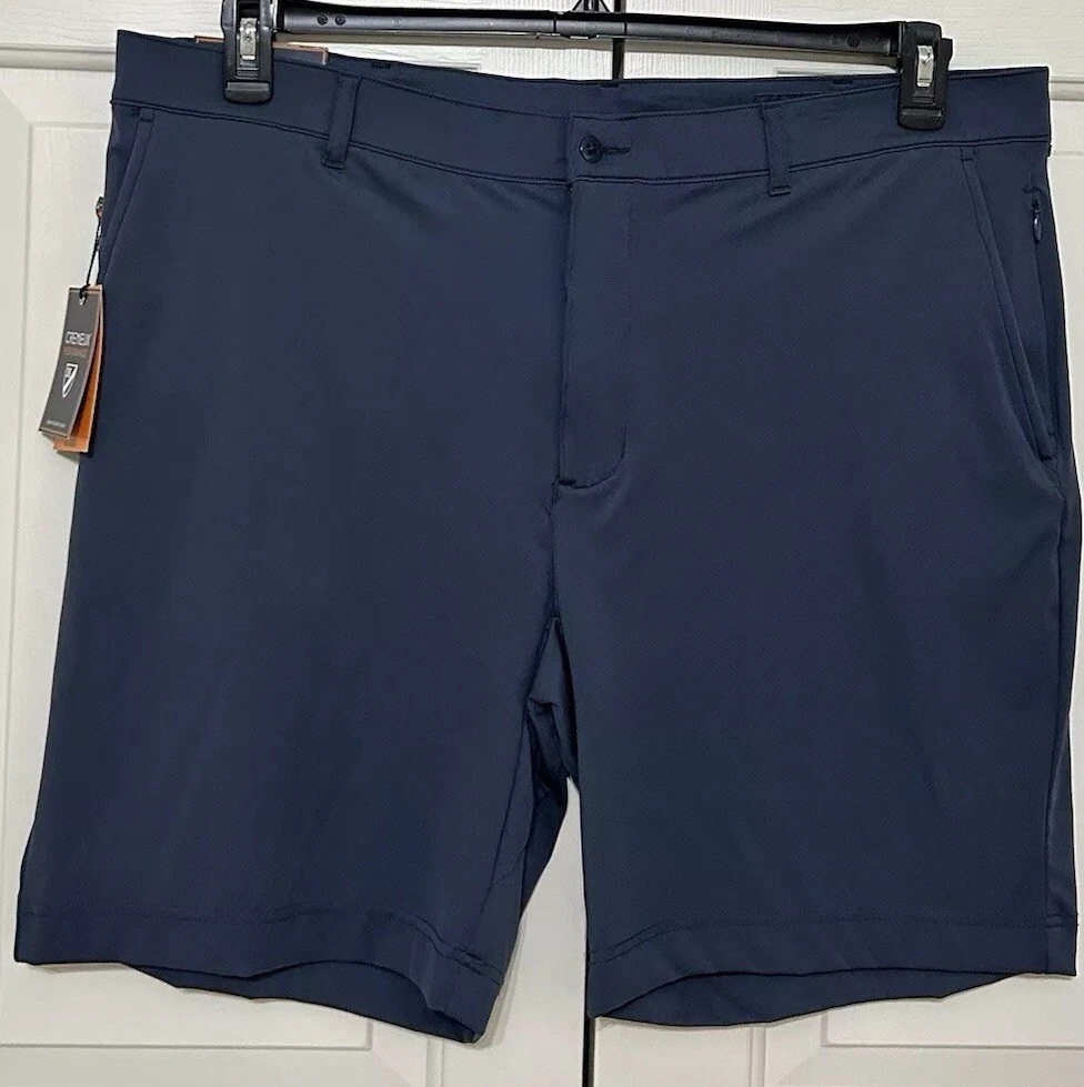 NWT Cremieux Performance size 40 blue grey wicking golf shorts mens