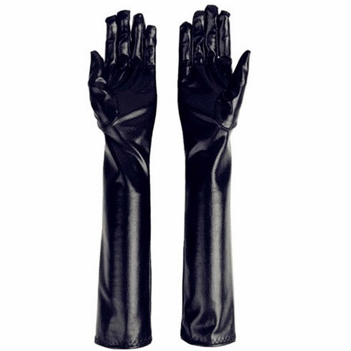 Sexy Guantes Elásticos de Cuero Sintético Look Húmedo Brillante Prendas para club nocturno Guantes de baile - Imagen 8 de 17
