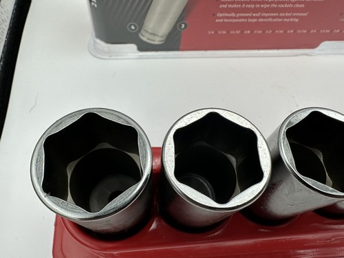HERRAMIENTAS ENCAJABLES EE. UU. 3/8" DR 1/4" a 1" 6-pt FDX Juego de enchufes profundos 214YSFSY NUEVO+ - Imagen 7 de 10