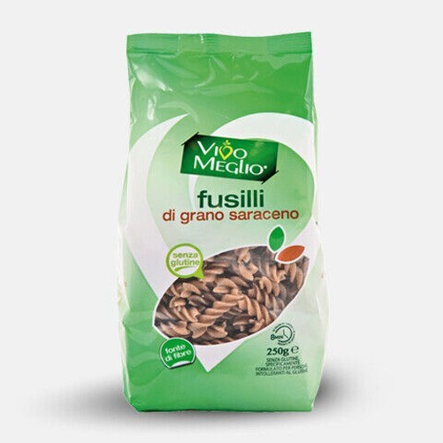 Pasta Gluten Free Pasta Fusilli Buckwheat "" Vivo meglio "" 4 X 250g (1 KG)