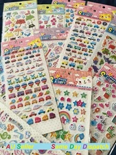 AU Stock Quality 3D Puffy Foam Bubble stickers Kids Edu.Craft 4 sheets 10*23cm