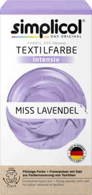 SIMPLICOL Textilfarbe INTENSIV all in 1 Miss Lavendel Farbe incl. Fixierpulver