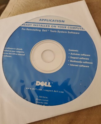 DELL ALREADY INSTALLED ON YOUR COMPUTER APPLICATION TOOLS SYSTEM SOFTWARE Sealed