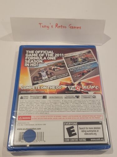 NEW Sony PS Vita 2011 F1 Formula 1 Racing Video Game FACTORY SEALED - NOT MINT - Picture 2 of 3