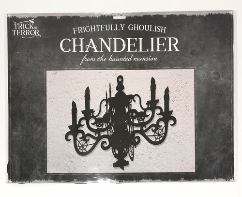 Chandelier Haunted House Horror Gothic Party Decoration Black Paper 5050577490662 Chandelier Haunted House, Black Paper Chandelier Decorations