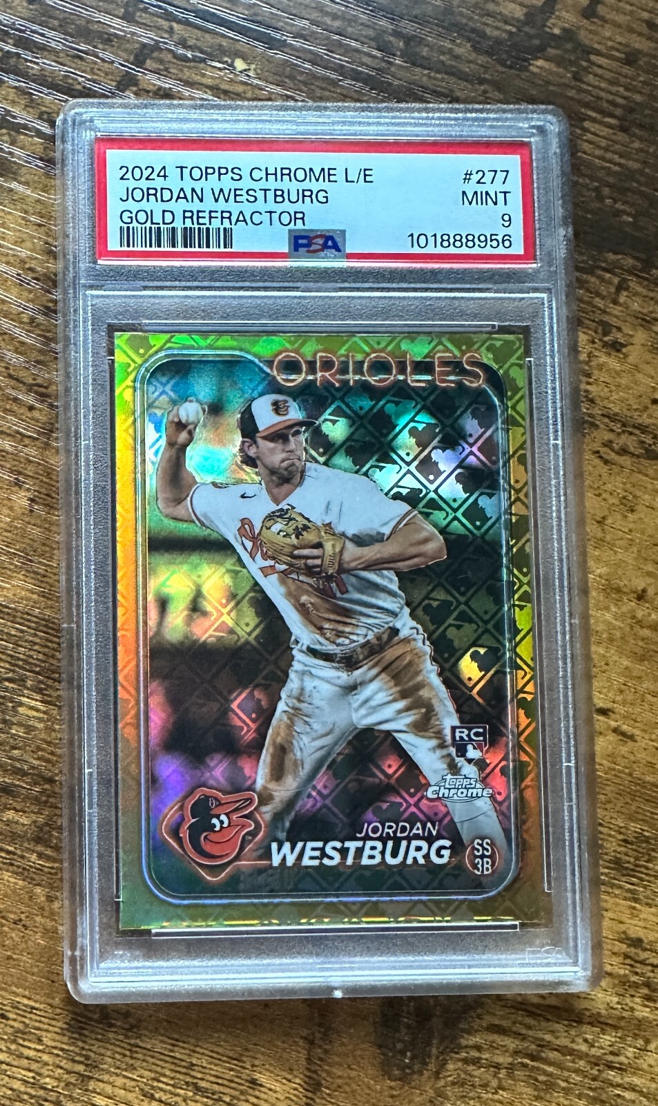 2024 Topps Chrome L/E Gold Refractor #277 Jordan Westburg /50 PSA 9 #S5328