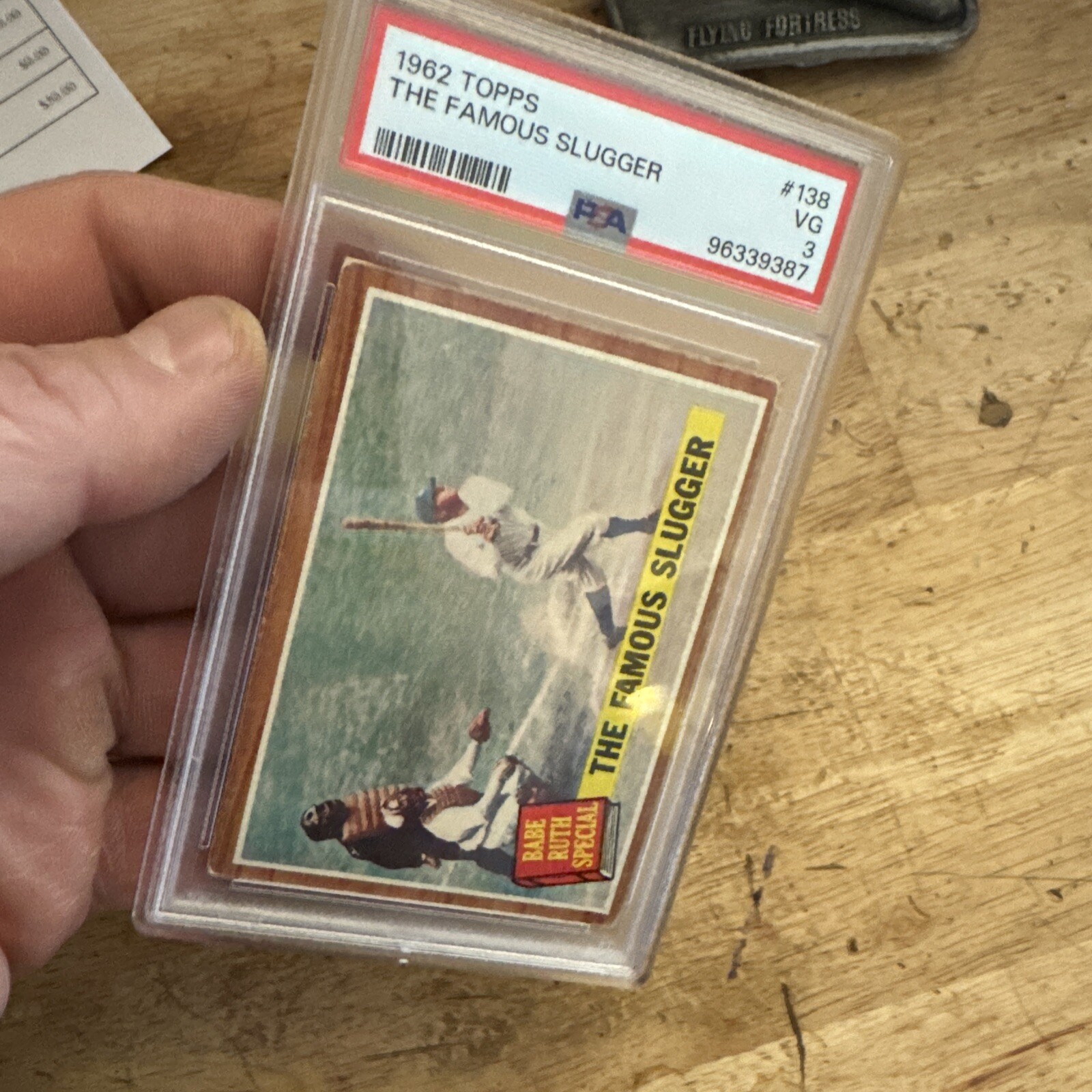 Babe Ruth Vintage Baseball Card Antique PSA 3 New York Yankee Topps Slugger 1962 view 15